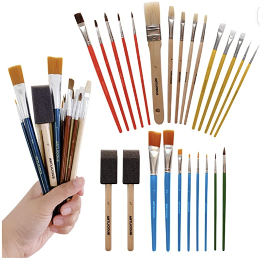 Prime members: Artlicious 25-piece paintbrush set for $6