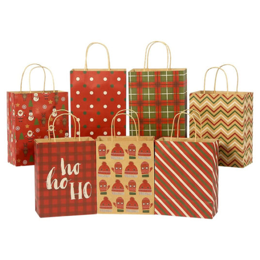 28-count Christmas gift bag set with handles for $11