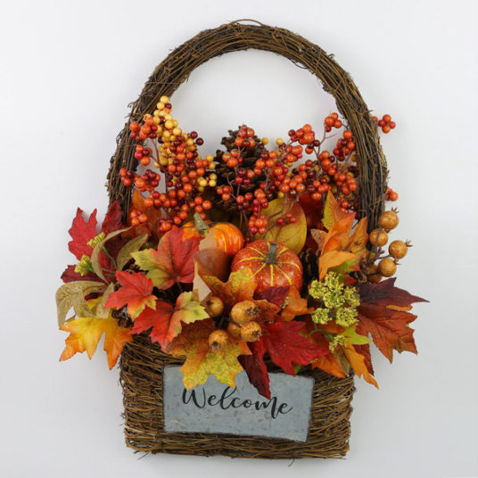 Way to Celebrate basket wreath for $10