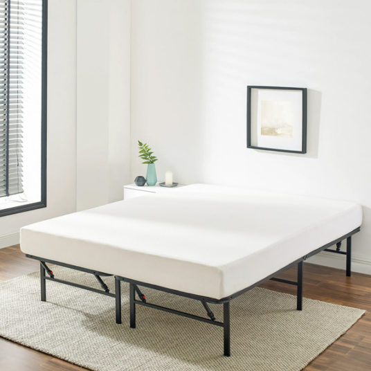 Mainstays 14″ high profile foldable bed frame from $57