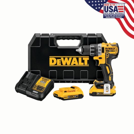 Today only: Buy a Dewalt XR 20V brushless drill, get a FREE 20V battery