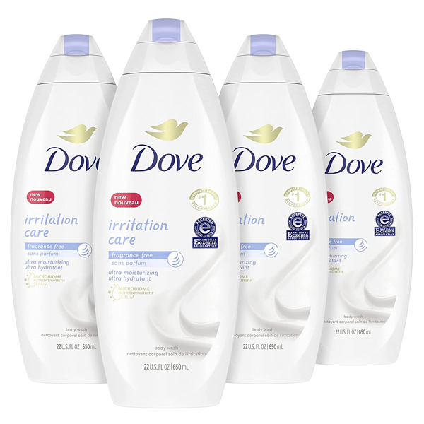 4-count Dove Irritation Care body wash for sensitive skin for $18