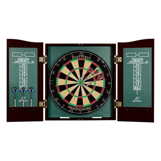 EastPoint Sports bristle dartboard and cabinet set for $50