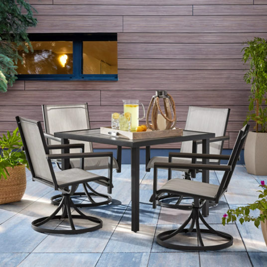 Better Homes & Gardens Brees 5-piece sling swivel dining set for $269
