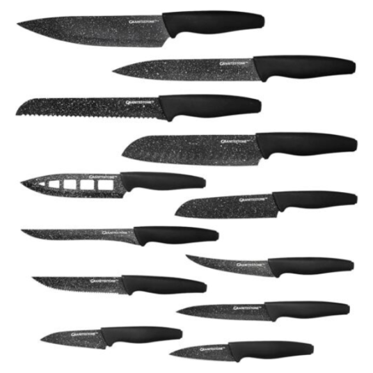 Granitestone Nutriblade 12-piece knife set for $35