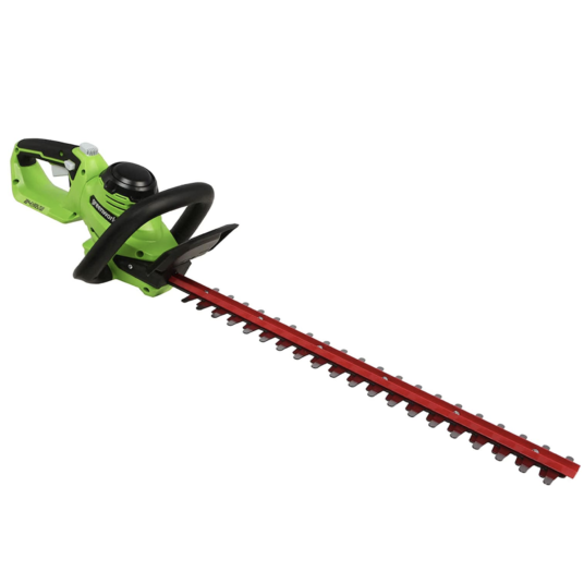 Greenworks 24V 22″ cordless laser cut hedge trimmer for $38