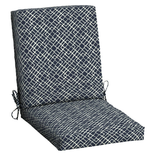 Mainstays 43″ x 20″ navy blue outdoor chair cushion for $10