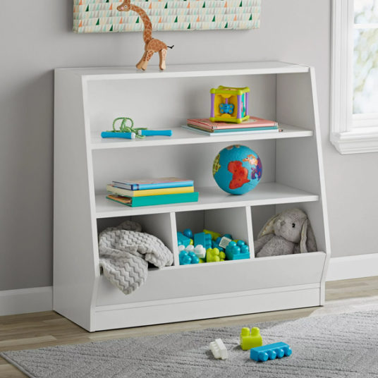 Your Zone kids bin storage and bookcase for $45