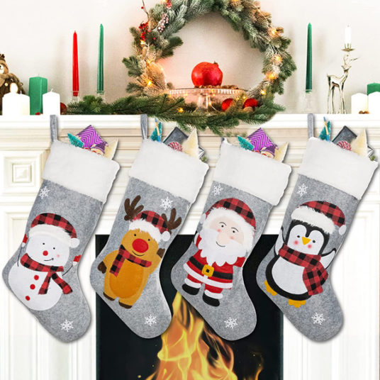 4-pack of 18″ Christmas stockings for $9