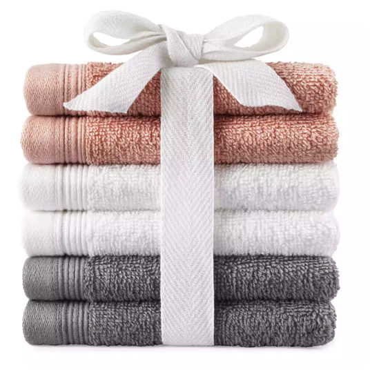 Home Expressions 6-piece washcloth set for $6
