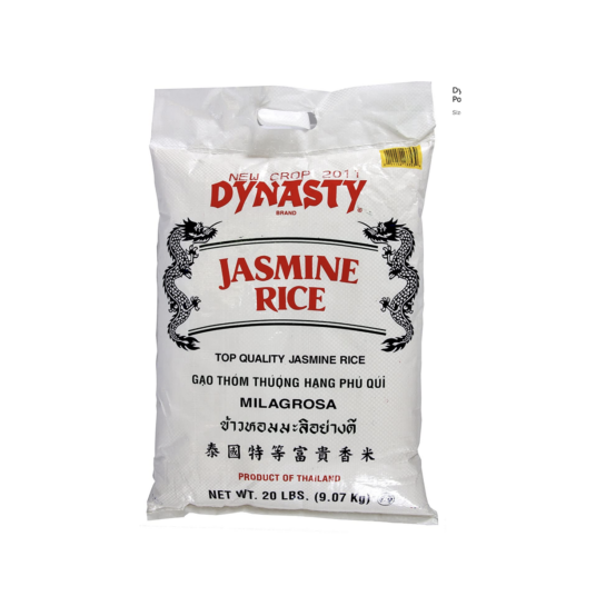 20-lbs Dynasty Jasmine rice for $17