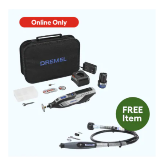 Today only: Buy a select Dremel multipurpose rotary kit and get a FREE flex shaft rotary tool
