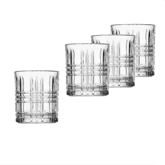 Godinger cut crystal 4-piece glassware sets for $9