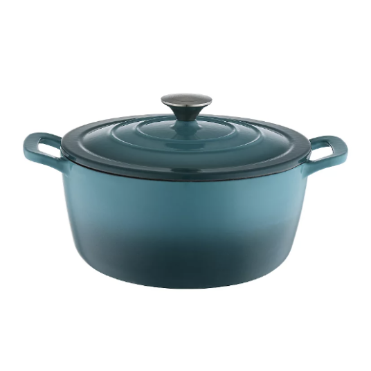 Food Network enameled cast iron Dutch oven with lid for $25