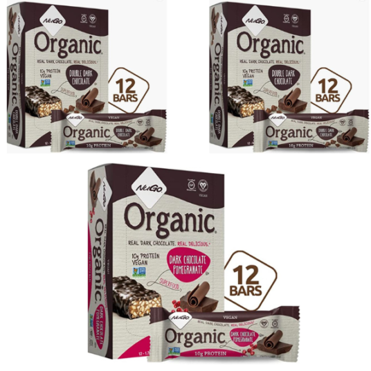 Today only: 36-pack of NuGo organic dark chocolate protein bars for $36 shipped