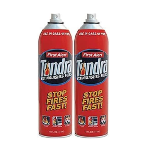 2-pack First Alert EZ Fire Spray extinguishing aerosol spray for $13