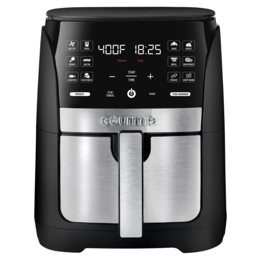 Gourmia 6-quart digital air fryer with 12 one-touch cooking functions for $38