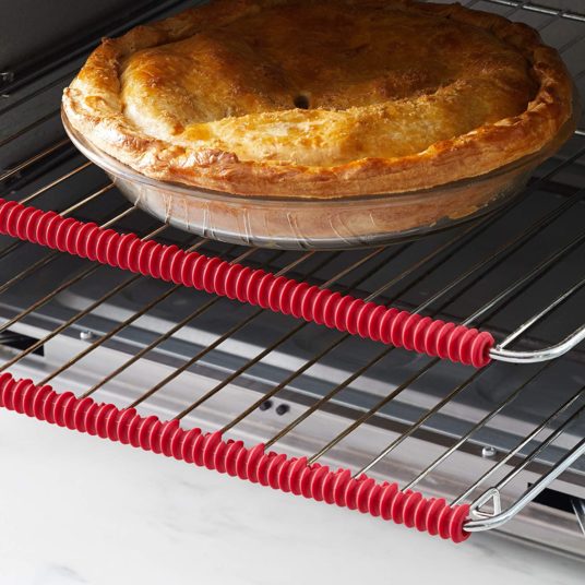 4-pack AmazonCommmercial heat resistant silicone 14″ oven rack covers for $4