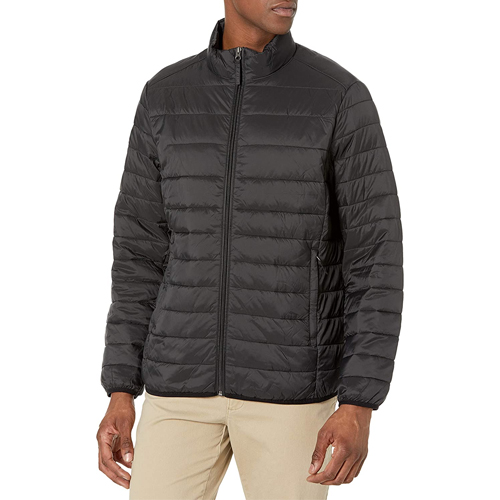 Amazon Essentials men’s packable lightweight water-resistant puffer jacket for $22