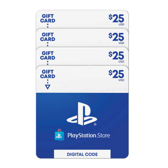 Sony PlayStation 4-pack of $25 gift cards for $80