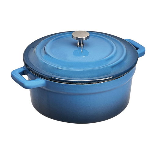 AmazonCommercial enameled cast iron covered small cocotte for $12