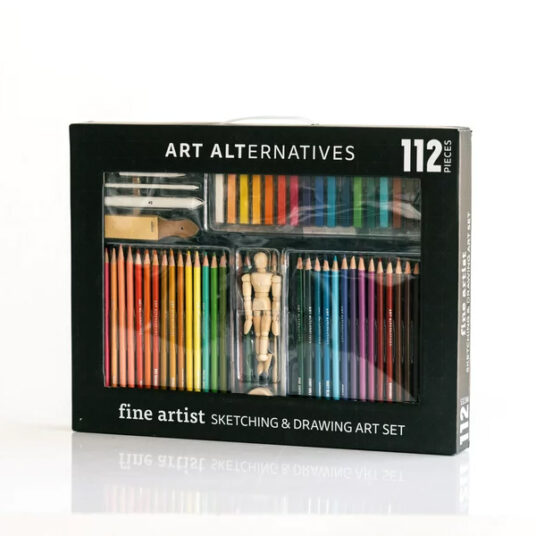 Art Alternatives 112-piece sketching & drawing art set for $15