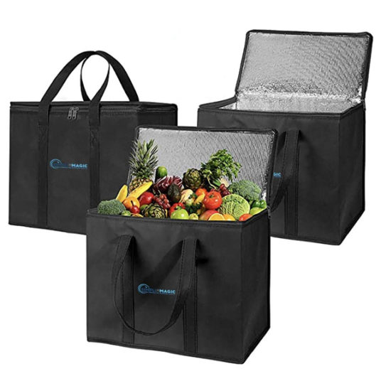 3-pack Simpli-Magic reusable insulated grocery bags for $14