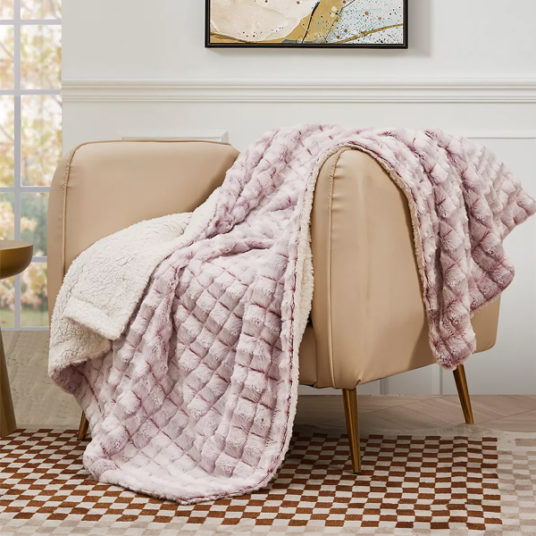 Royal Luxe reversible micromink 50″ x 60″ throw for $13, free same-day pickup