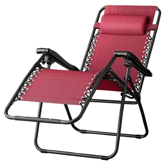 Amazon Basics adjustable zero gravity folding lounge chair for $30