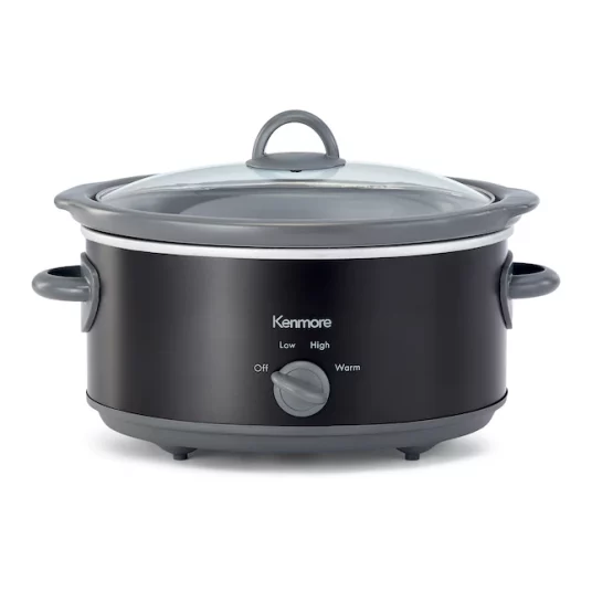 Today only: Kenmore 5-quart black and gray round 2-vessel slow cooker for $39 shipped