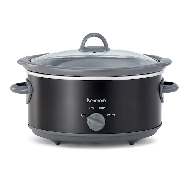 Today only: Kenmore 5-quart black and gray round 2-vessel slow cooker for $39 shipped