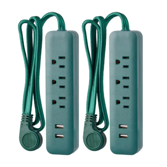 2-pack of 3-outlet 3-ft surge protectors for $10