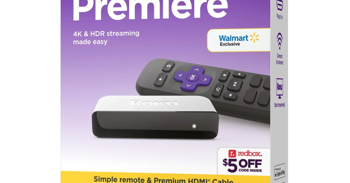 Roku Premiere 4K HDR streaming media player for $19