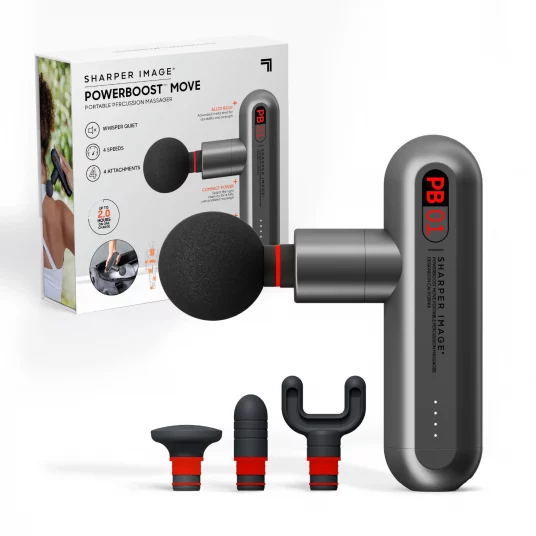 Sharper Image Powerboost Move deep tissue travel percussion massager for $50