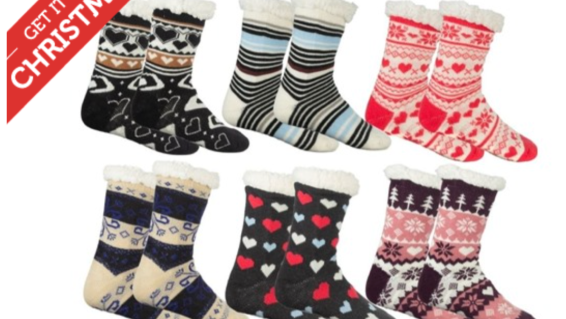 Today only: 3-pairs of women’s soft & fluffy sherpa socks for $20