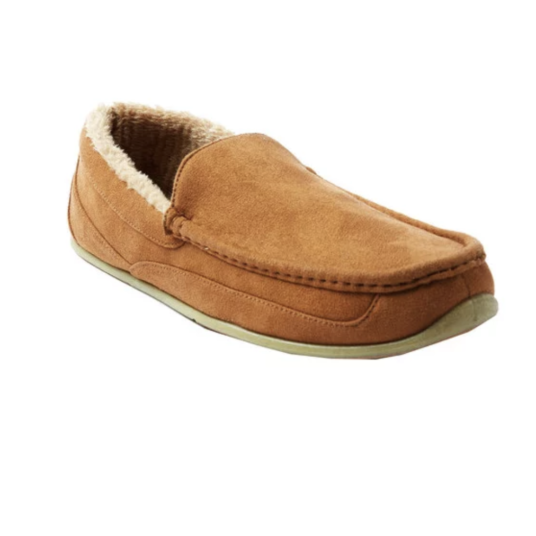 Deer Stags Slipperooz men’s cozy moccasin slippers for $11