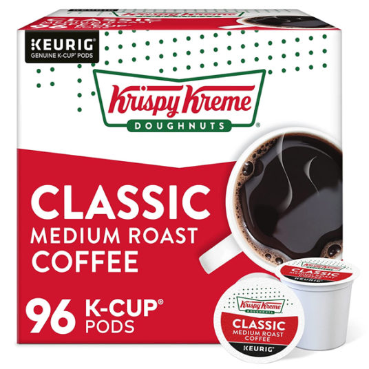 Krispy Kreme 96-count classic medium roast K-Cup pods for $34