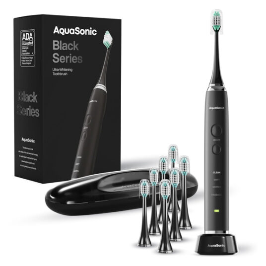 AquaSonic Black Series Ultra whitening toothbrush for $30