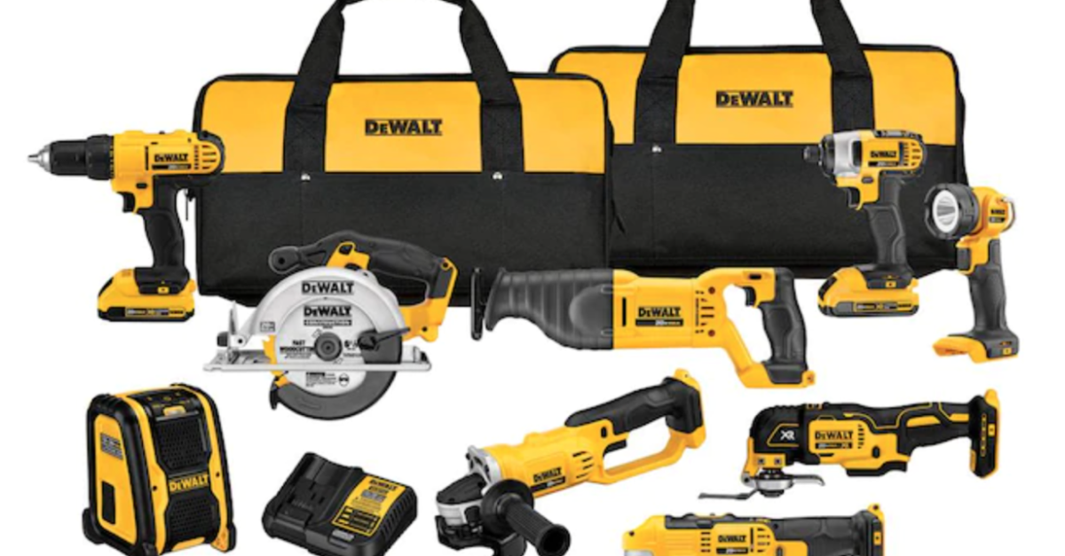 Today only: Dewalt 9-Tool 20-V Max Power tool combo kit with soft case for $549