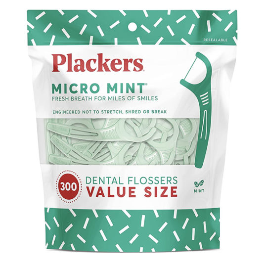300-count Plackers micro mint dental floss picks for $5