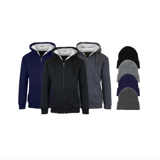 Prime members: Get 2 sherpa jackets and 2 beanies from $23