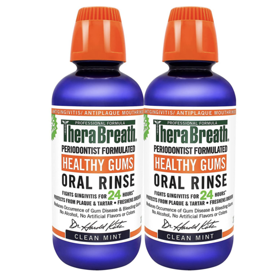2-pack TheraBreath healthy gums 24-hour oral rinse for $12