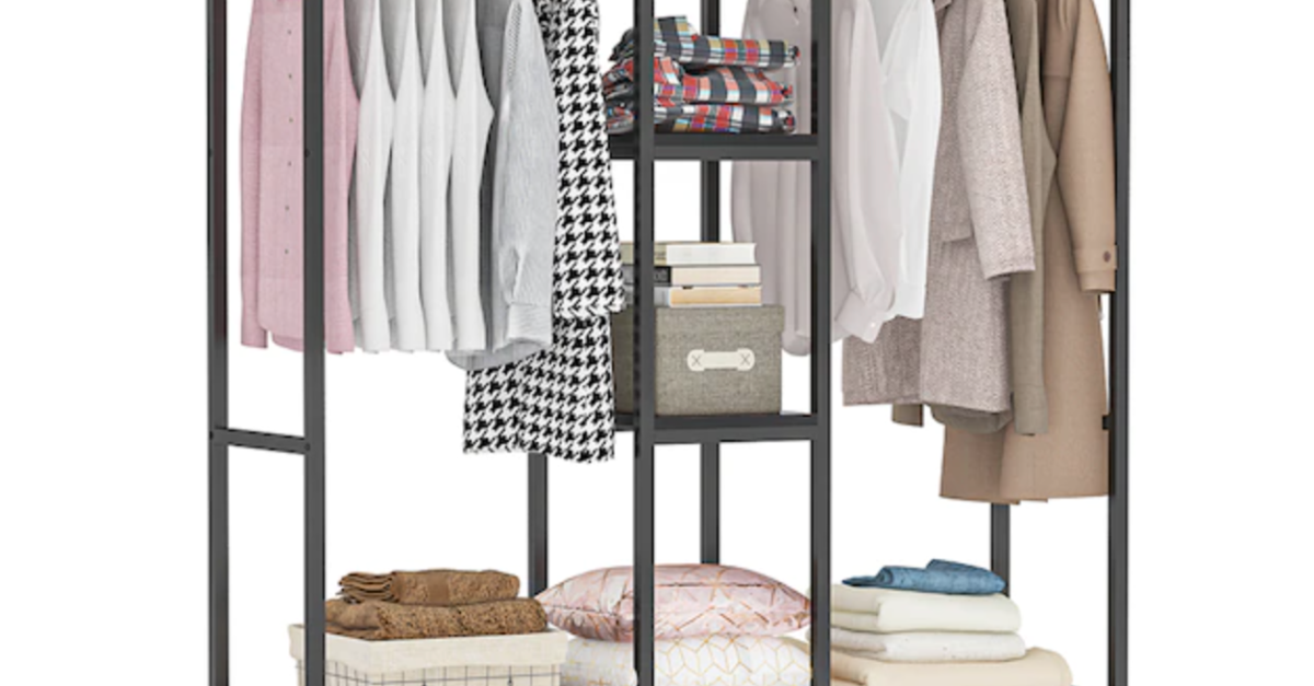 Today only: Tribesigns double rod free standing closet organizer for $190