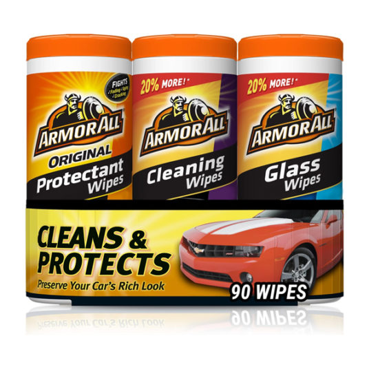 3-pack 30-count Armor All car cleaning wipes for $10