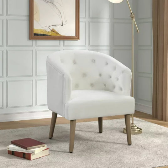 Better Homes & Gardens barrel accent chair for $85