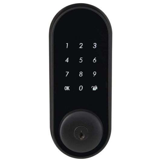Amazon Baiscs touchscreen electronic deadbolt door lock for $30