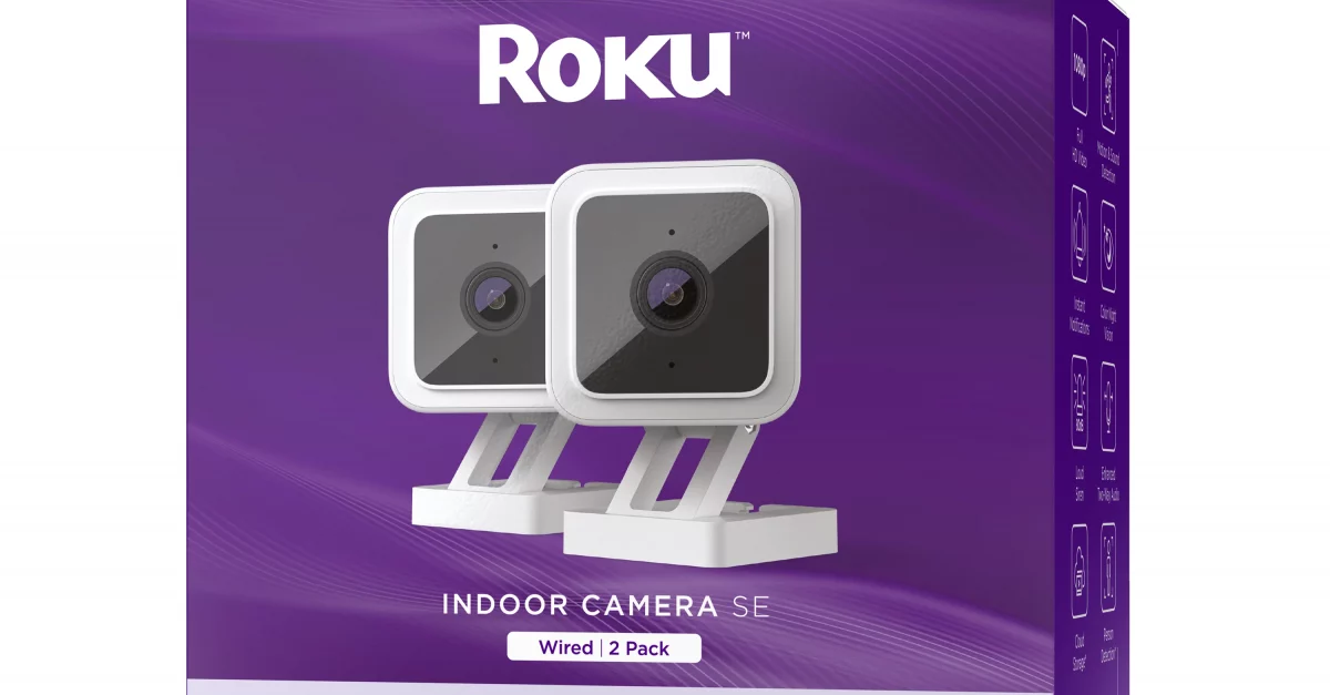 2-pack Roku Indoor Camera SE Wi-Fi security cameras for $38