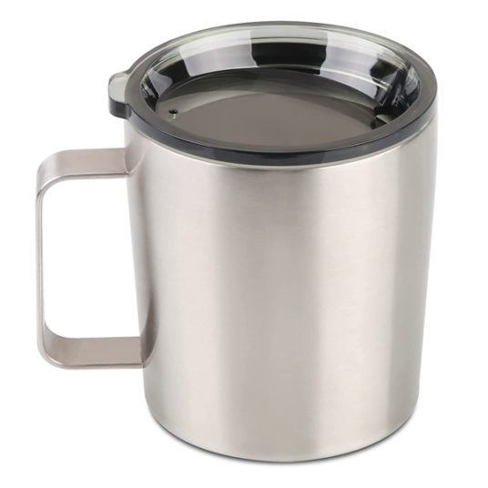 12-oz. insulated stainless steel double wall vacuum travel mug with lid for $6
