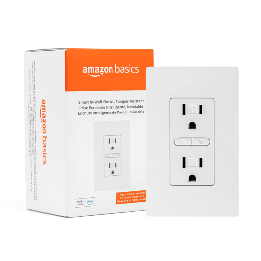 Amazon Basics smart in-wall outlet for $17