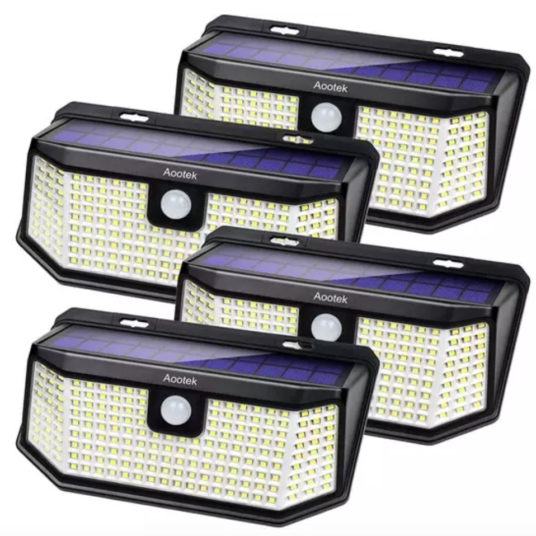 Today only: 4-pack Aootek solar outdoor motion sensor lights for $33